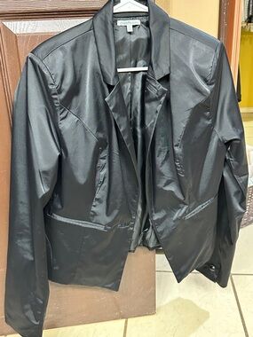 Charlotte Russe Black Satin Blazer